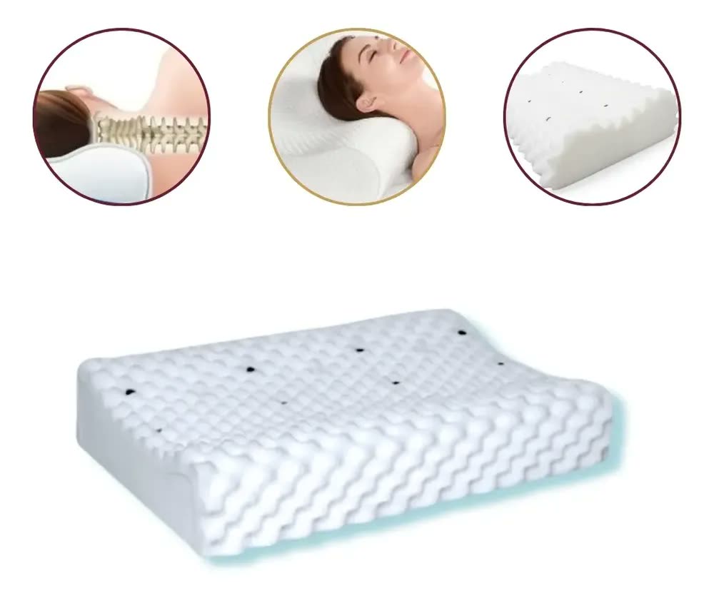 Travesseiro Cervical Magnético Infravermelho Aromaterapia Cor Branco