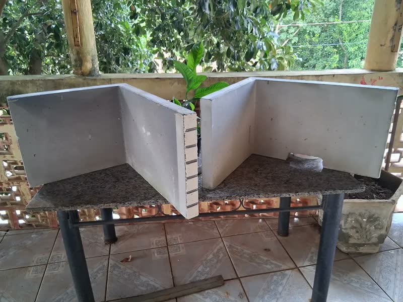 foto de Churrasqueiras pré-moldadas tijolinho 0,65cm X 2,25 cor marrom