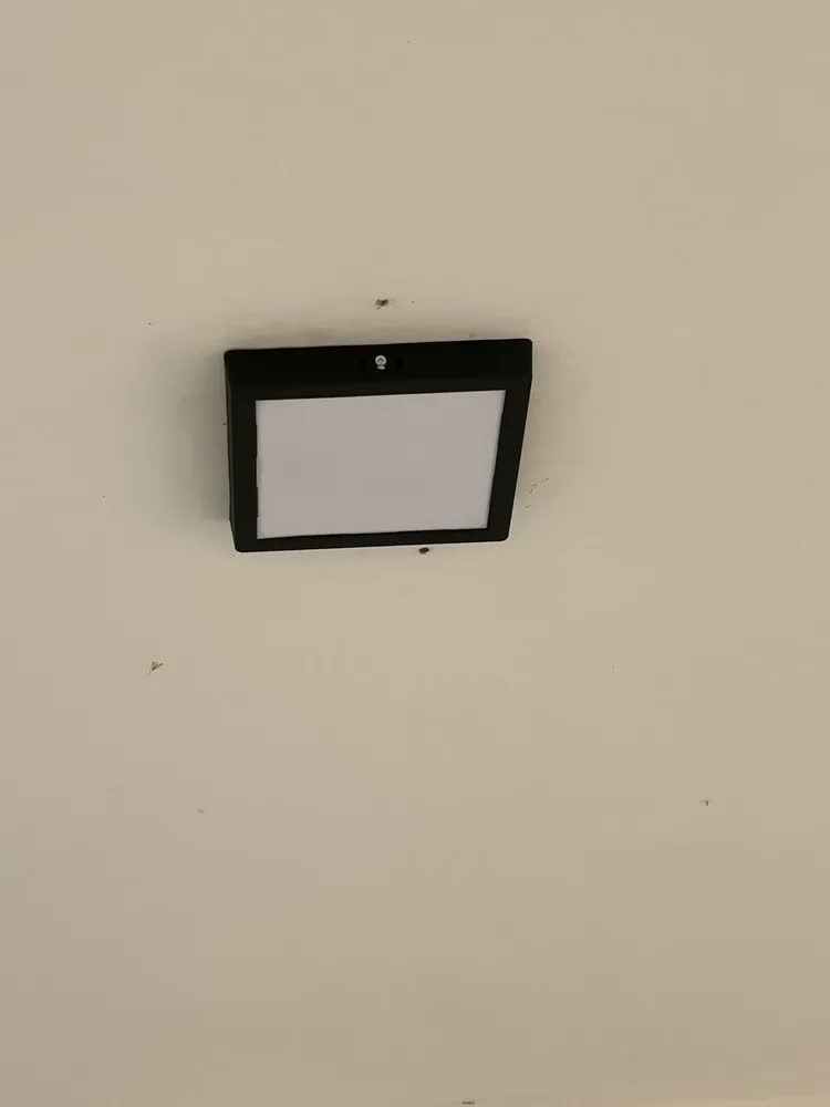 foto de Kit 3 Plafon Preto Led Sobrepor 20x20 Luz Neutra 4000k 18w