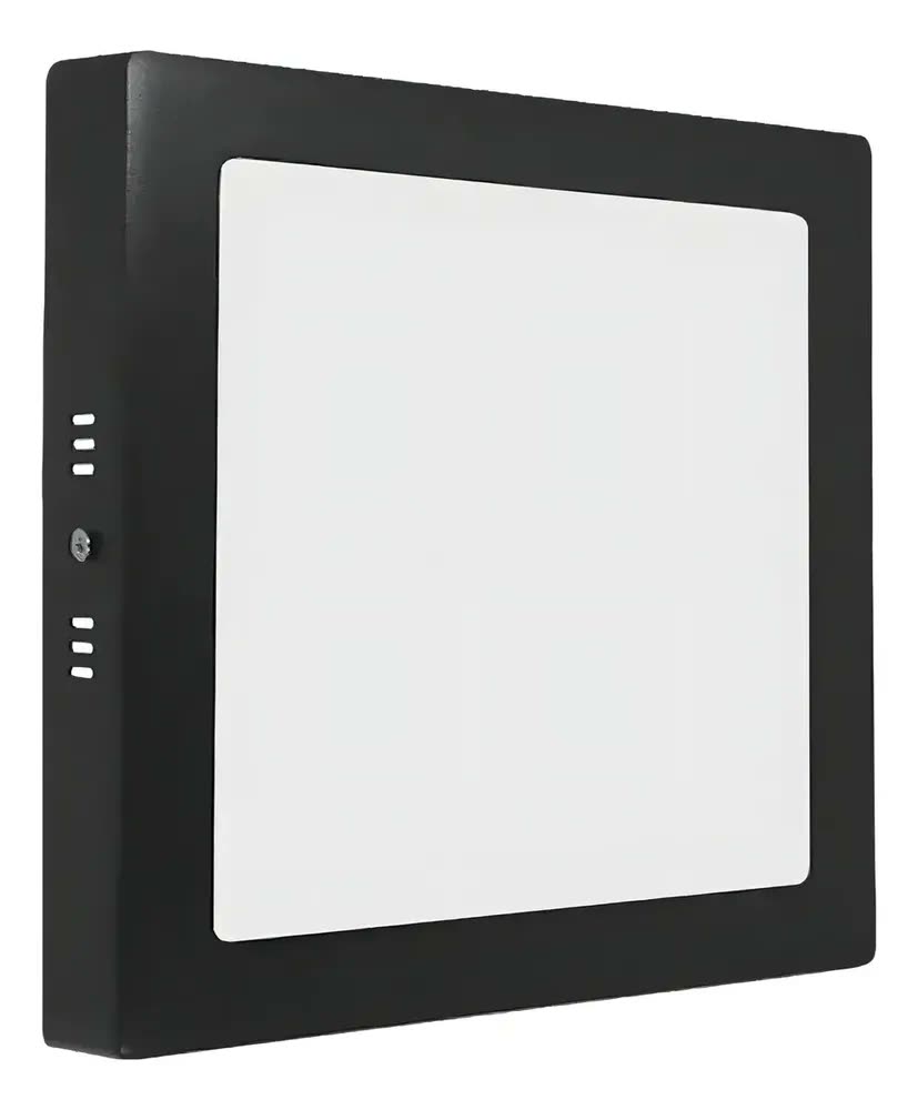 foto de Kit 3 Plafon Preto Led Sobrepor 20x20 Luz Neutra 4000k 18w