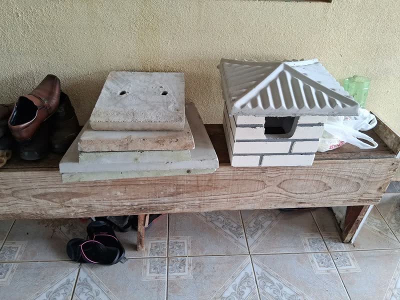 foto de Churrasqueira Churrasqueiras Pré-moldadas Tijolinho 0,65cm X 2,25 Cor Bege