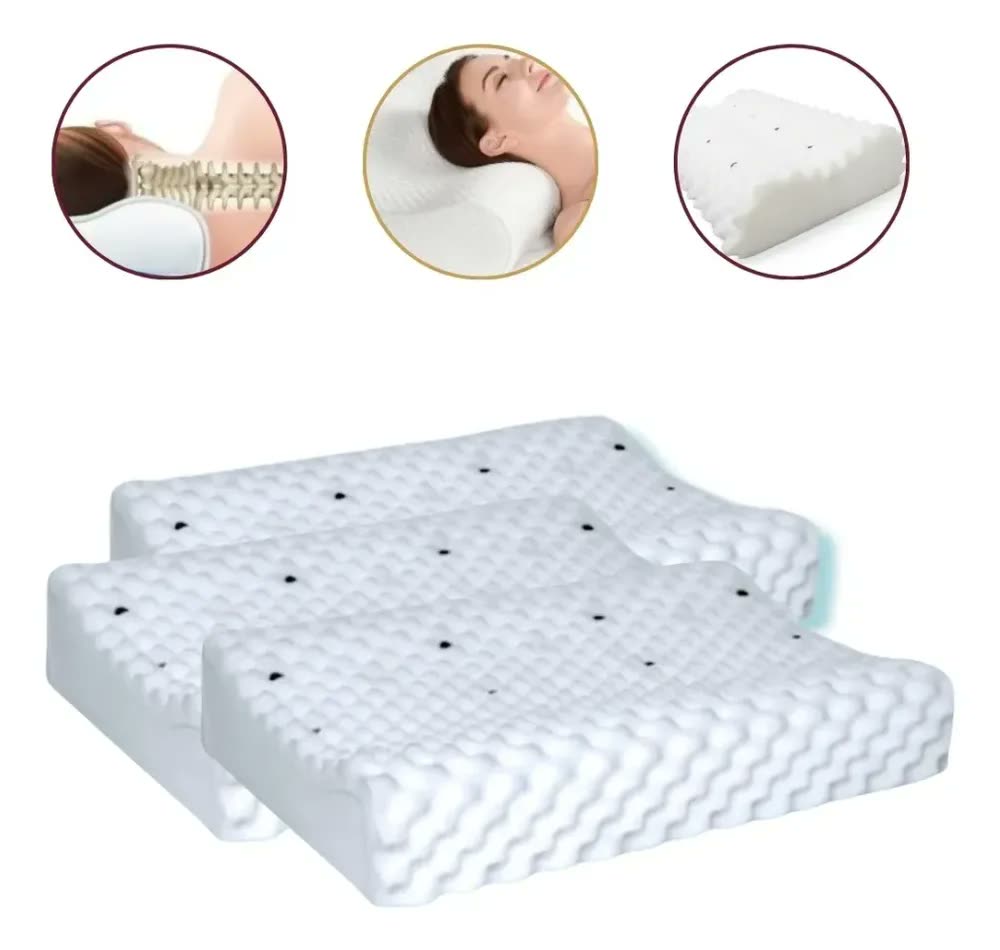Kit 3 Travesseiro Cervical Magnético Ortopédico Coluna Firme Branco