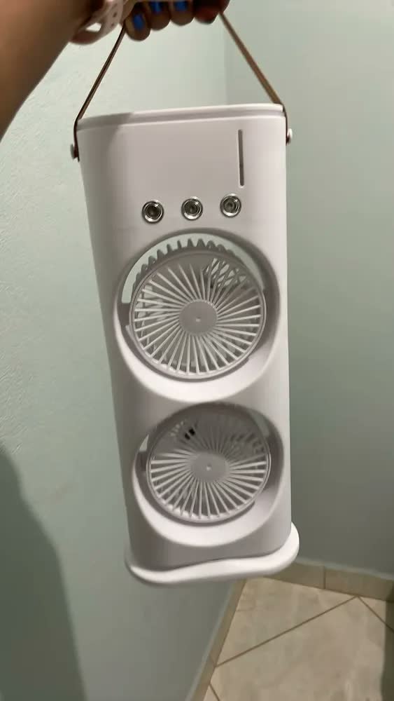 foto de Ventilador Ar Condicionado Climatizador De Ar Frio Torre Gira 180° Portátil Usb Cor Branco 110v/220v Lp Imports