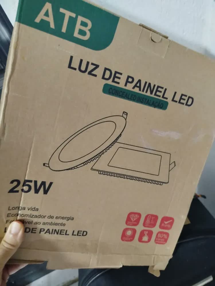 foto de Plafon Painel Led 30x30 Embutir Quadrado 6500k Branco Frio 32w