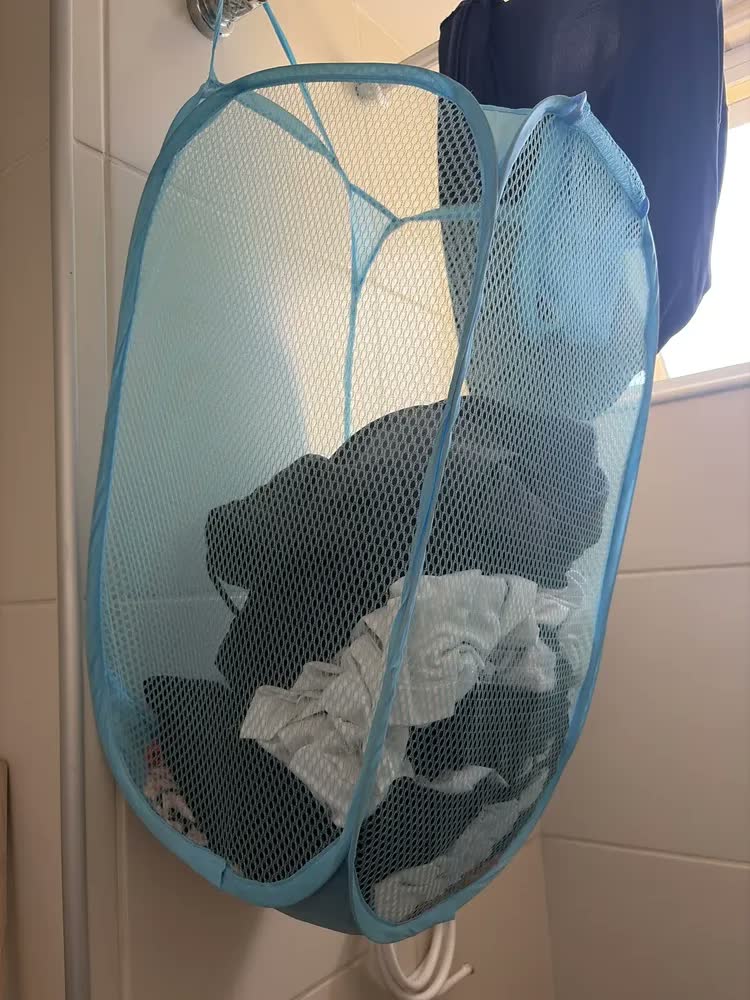foto de Cesto De Roupa Suja E Brinquedos Organizador Dobrável Nylon