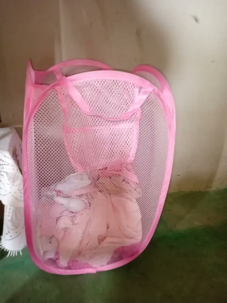 foto de Cesto De Roupa Suja E Brinquedos Organizador Dobrável Nylon