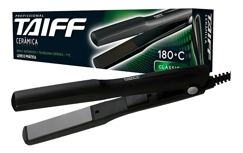 foto de Plancha de cabello Taiff Clássica Cerâmica Chapa Taiff, Alisa, Modela negra