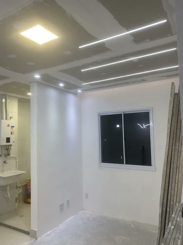 foto de Painel Plafon Led Embutir Slim 30x30 24w Quadrado Estrutura Branco Luz 6000k Branco Frio