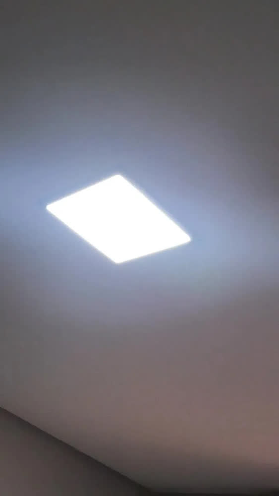 foto de Painel Plafon Led Embutir Slim 30x30 24w Quadrado Estrutura Branco Luz 6000k Branco Frio