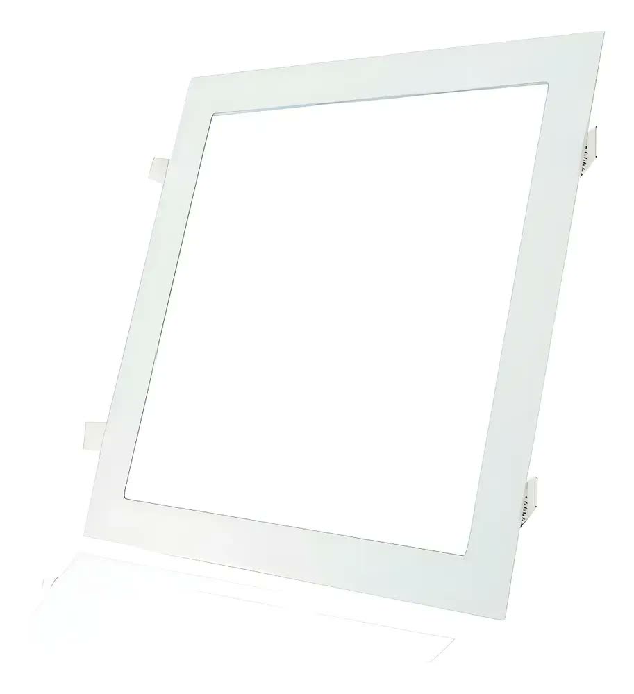 Painel Plafon Led Embutir Slim 30x30 24w Quadrado Estrutura Branco Luz 6000k Branco Frio
