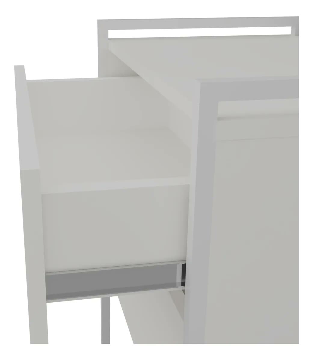 foto de Mesa De Cabeceira Enviada Montada 50cm Industrial 2 Gavetas