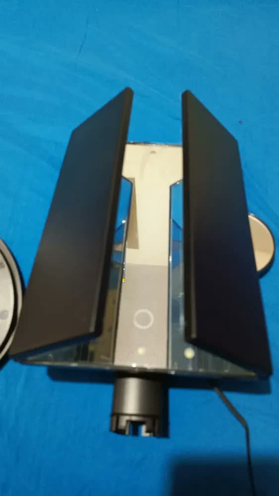 foto de Espelho Triplo Retangular Camarim Dobrável Touch Led 10x3x2x