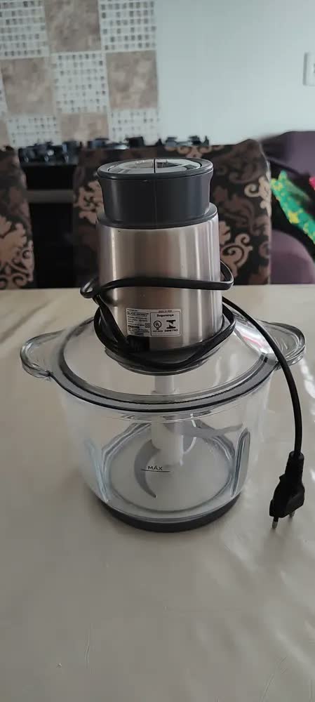 foto de Mini Processador Com Tigela De Vidro 300w Black+decker Cor Cinza