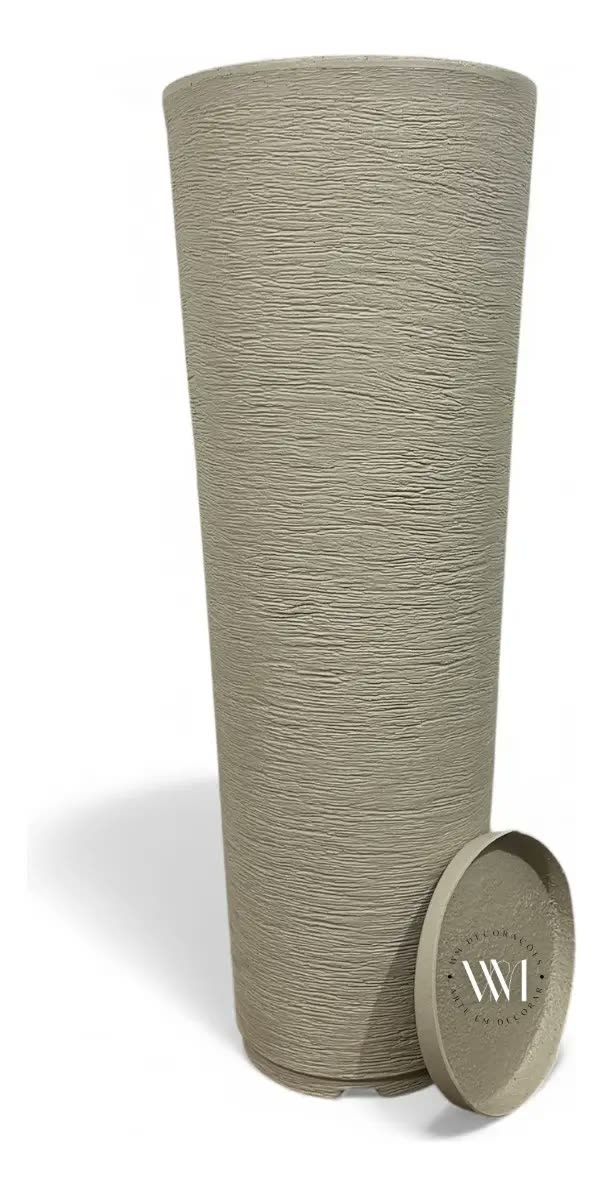 Vaso Planta Grande Alto 71cm Coluna Ibiza Luxo Sala Jardim
