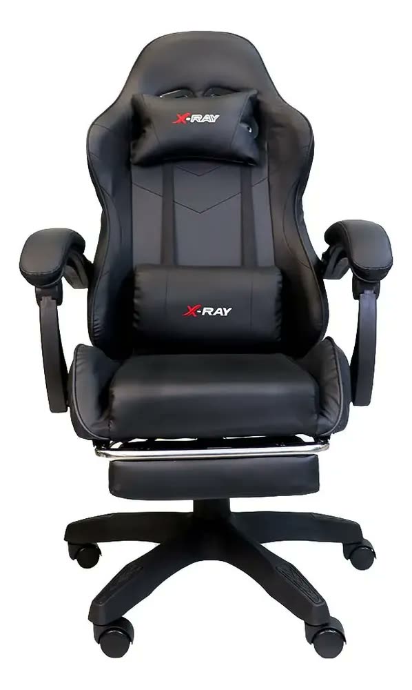 foto de Cadeira Streamer Ergonomica Confortável Reclinável Cor Preto Material Do Estofamento Couro Sintético