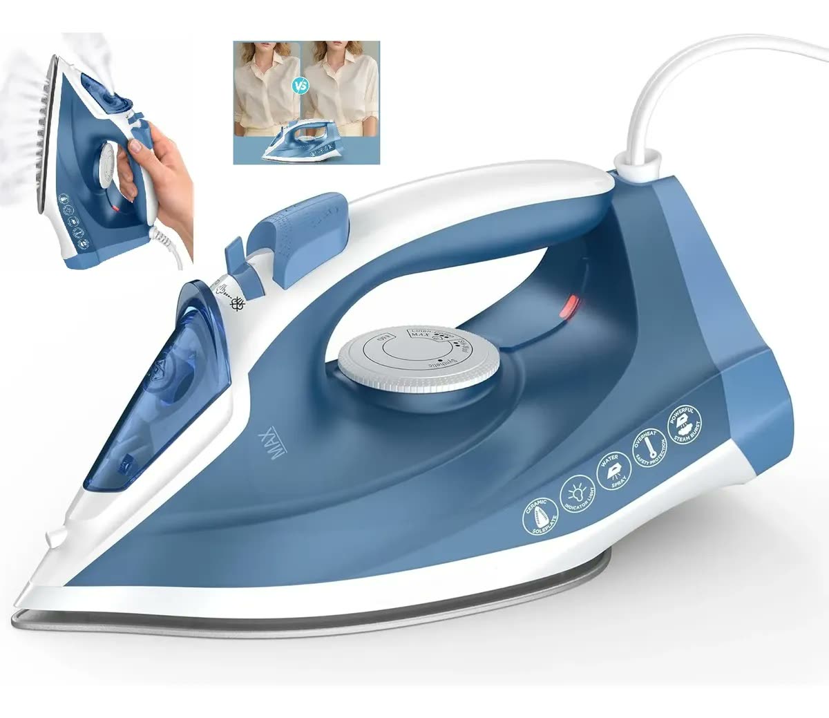 Ferro De Passar Roupa Com Spray Vapor Cerâmica 2000w 127/220