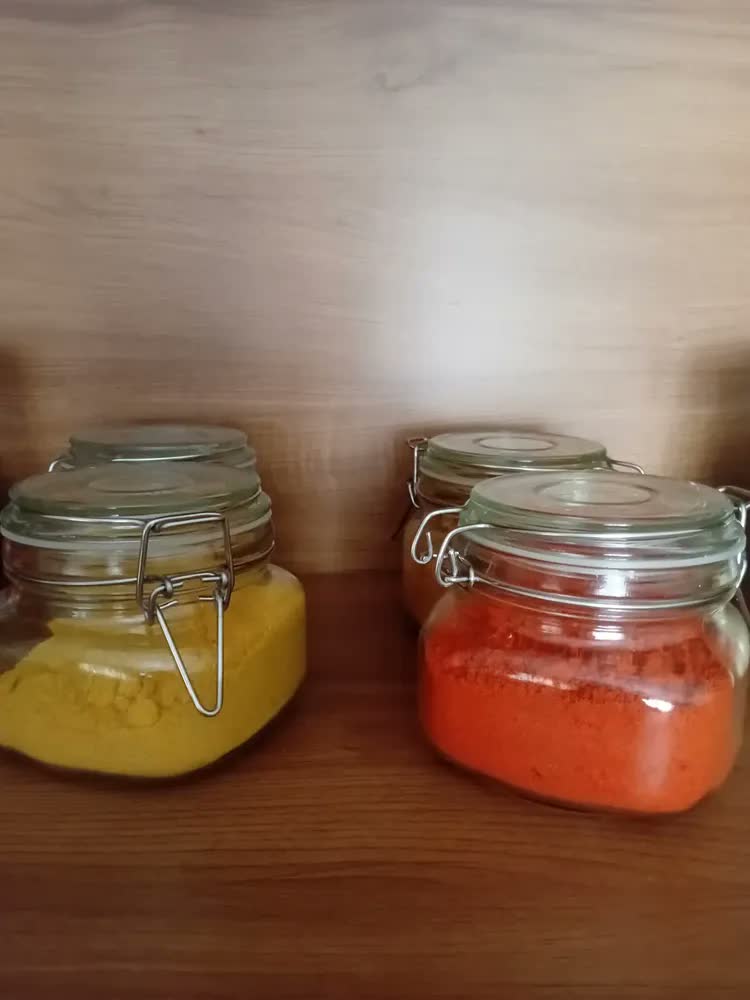 foto de Pote Hermético de Vidro 500ml Tampa Hermética Transparente Quadrado
