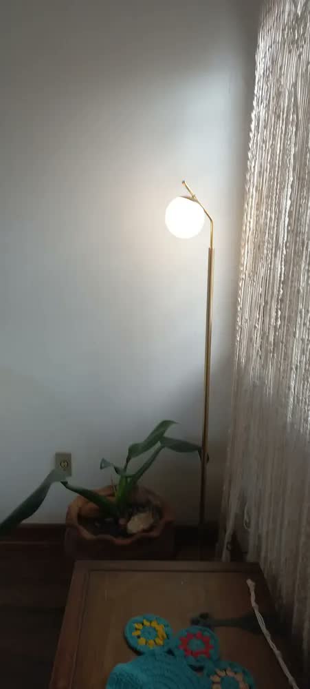 foto de Luminaria De Chao Com Globo Fosco Soquete G9 + Lampada 3000K Branco Quente Tensao Bivolt 110v/220v