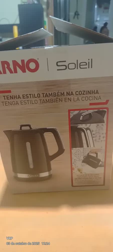 foto de Chaleira Elétrica Arno Soleil 1,7l Preta Spke