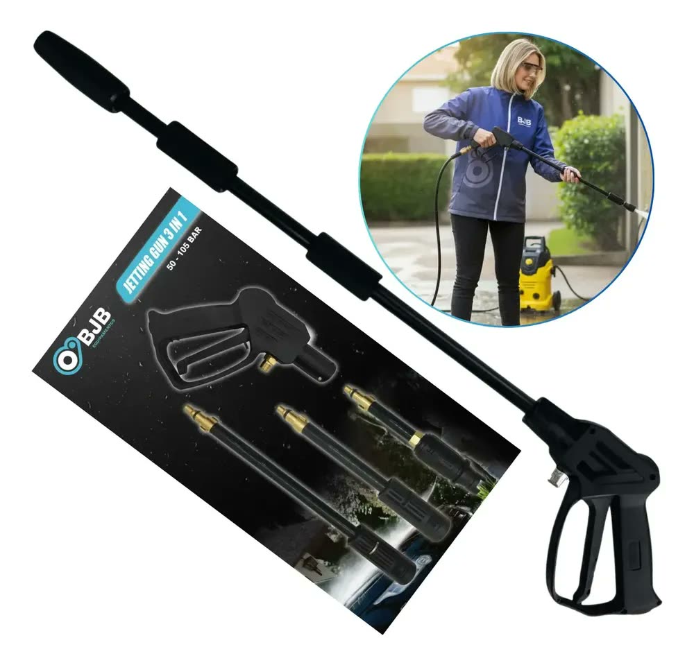 Pistola + Lança + Baioneta Para Wap Ousada Plus 2200, Excellent, EcoWash 2350 , Tekna HLX95 HLX110 HLX140 - BJB equipamentos