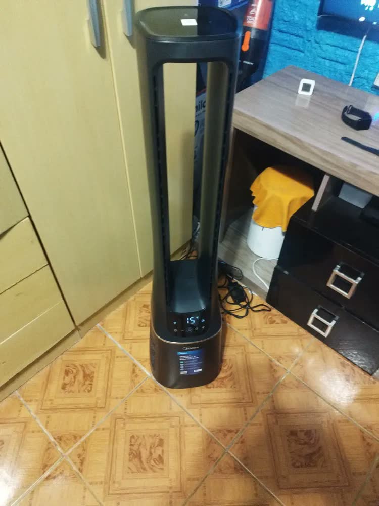 foto de Ventilador de torre midea vtb180a3 smart air bladeless estrutura azul-escuro