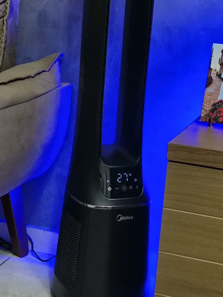 foto de Ventilador de torre midea vtb180a3 smart air bladeless estrutura azul-escuro