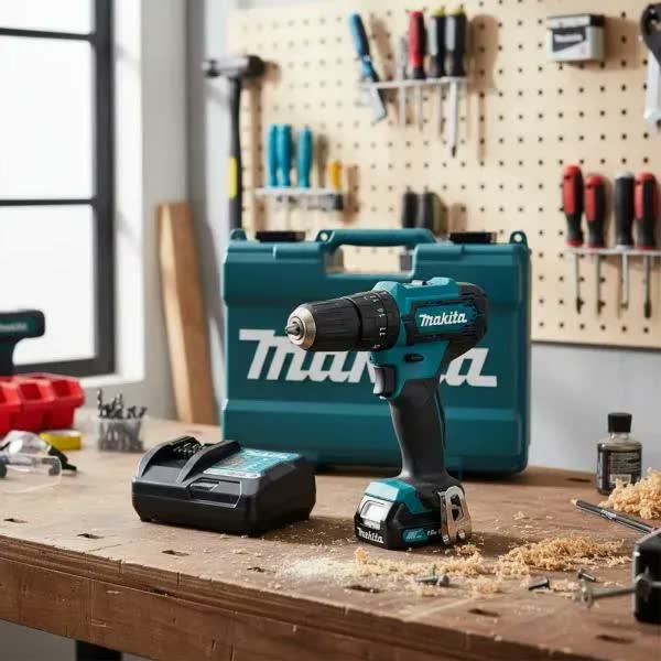 foto de Parafusadeira Furadeira Impacto 2 Bat Makita Hp333dwyx3 Cor Azul