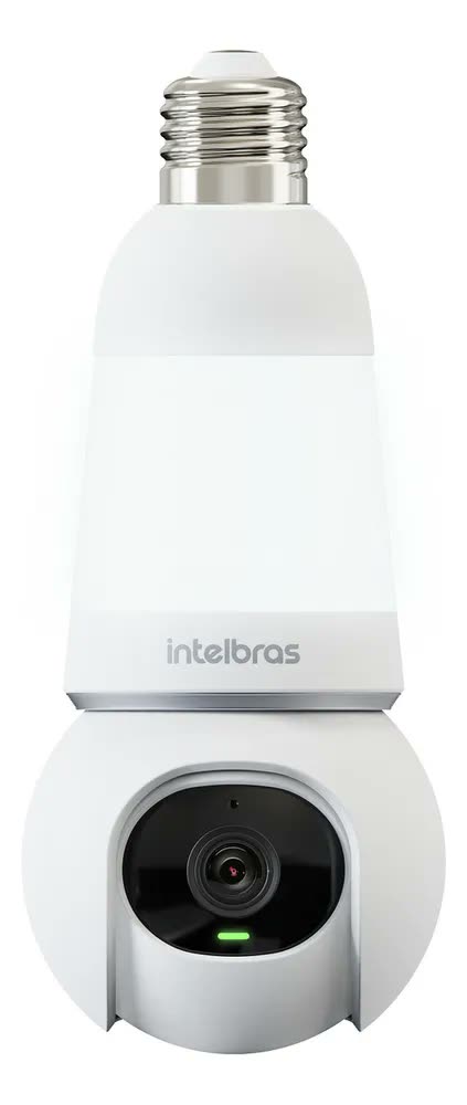 foto de Câmera Lâmpada Intelbras Im6 Full Color 3mp 360 Wifi Interna Cor Branco
