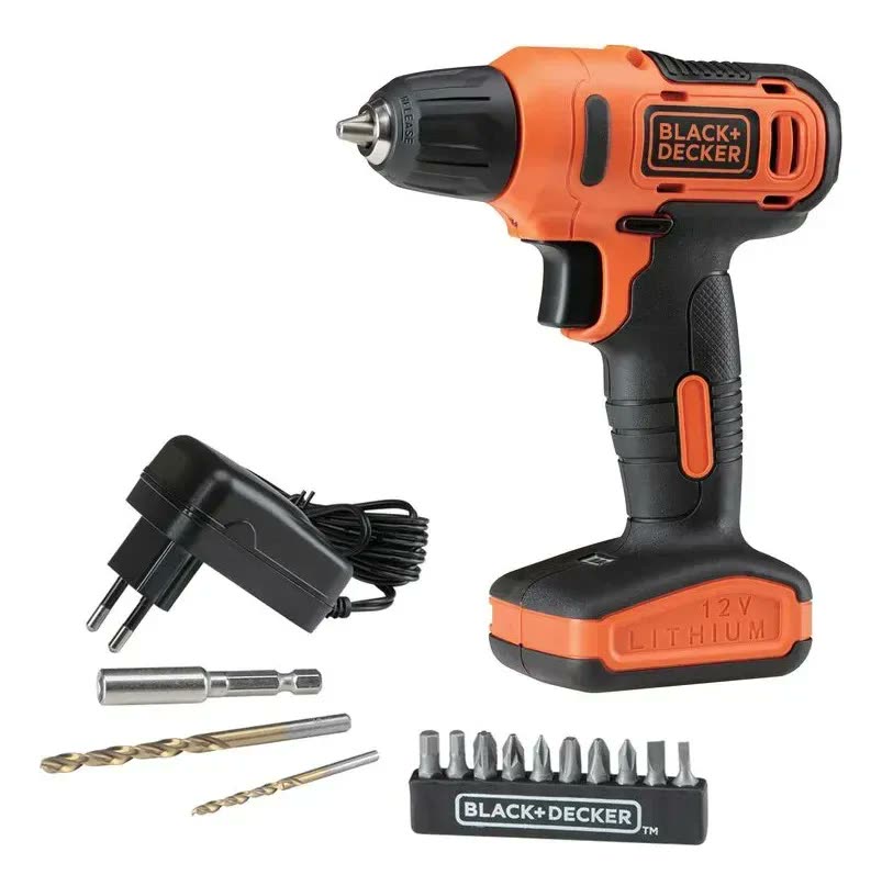 Parafusadeira e Furadeira de Impacto 10mm 12V BLACK+DECKER LD12S-BR Com 13 acessórios