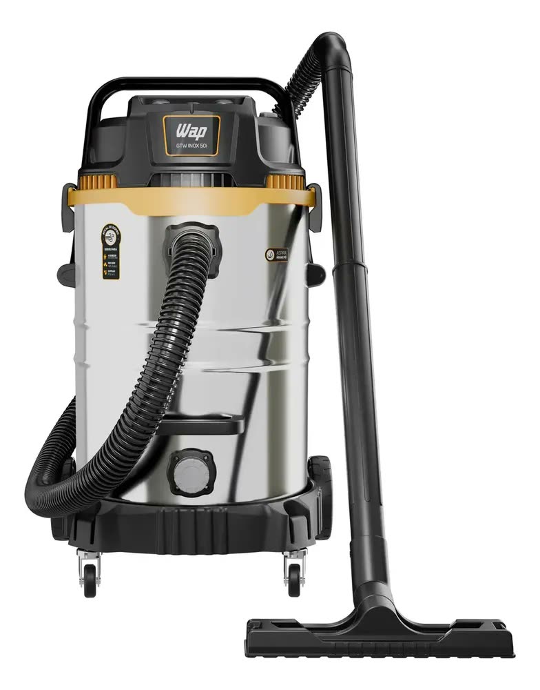 foto de Aspirador De Pó e Água GTW Inox 50i com Autolimpeza e Bocal de Sopro 50 Litros 2600W