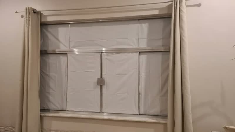 foto de Cortina Painel Blackout Velcro Sala Quarto Cozinha 2,15x1,35