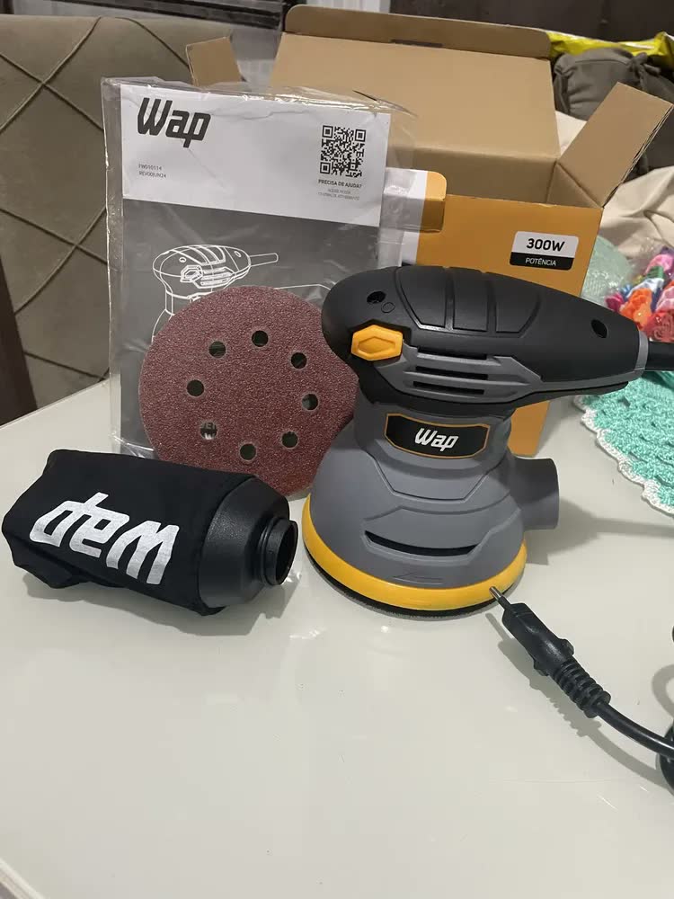 foto de Lixadeira Elétrica Roto Orbital WAP WF LR01 12.000 RPM Encaixe de Lixa em Velcro