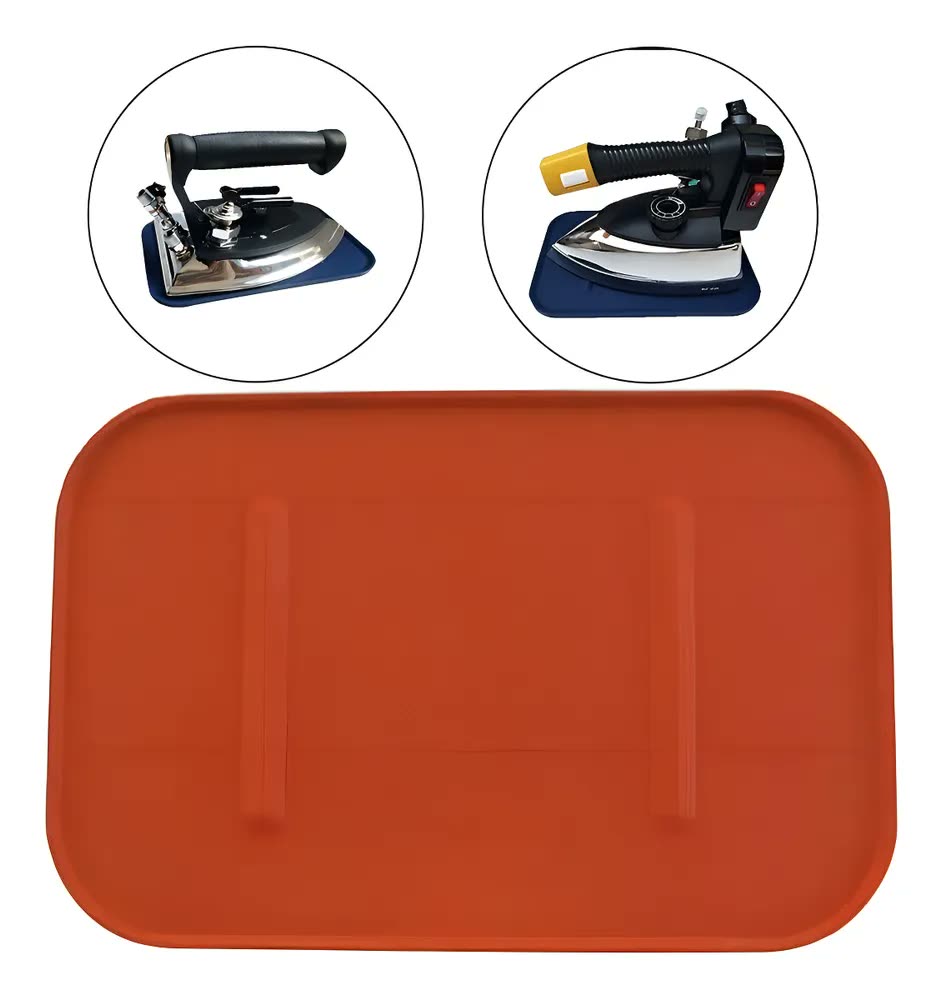 Base Descanso Silicone P/ Ferro Passar A Vapor Industrial Cor Laranja
