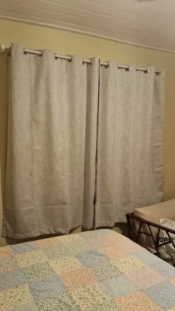 foto de Cortina Blackout Linho Vedação 100% Para Varão 2,80x1,70