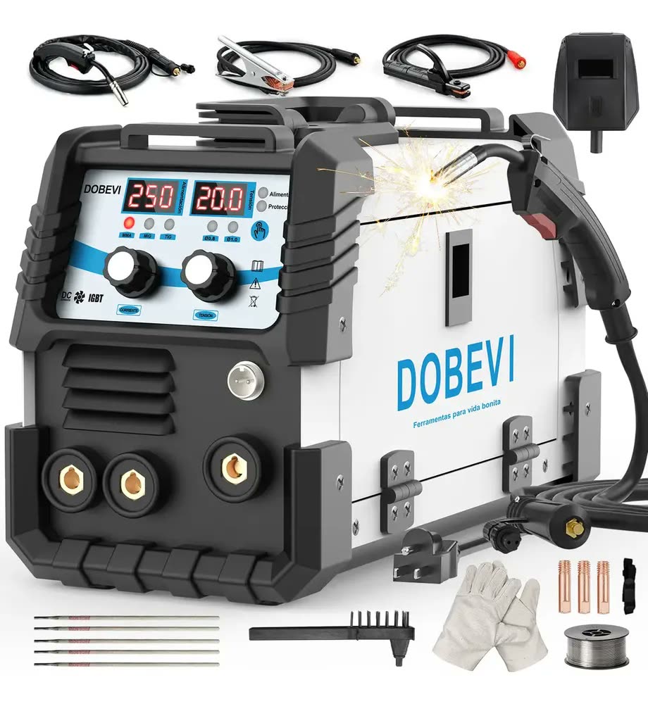 Máquina Solda Inversora Mig+tig+mma 3 Em 1 Dobevi