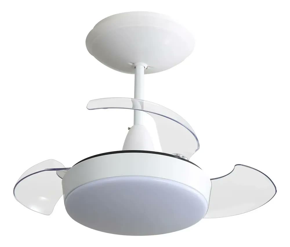 Ventilador De Teto Aliseu Retrátil Pro Branco - Bivolt Diâmetro 56.4 cm Quantidade de pás 3