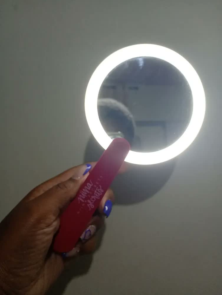 foto de Espelho Led Eudora Nina Secrets Cor Rosa