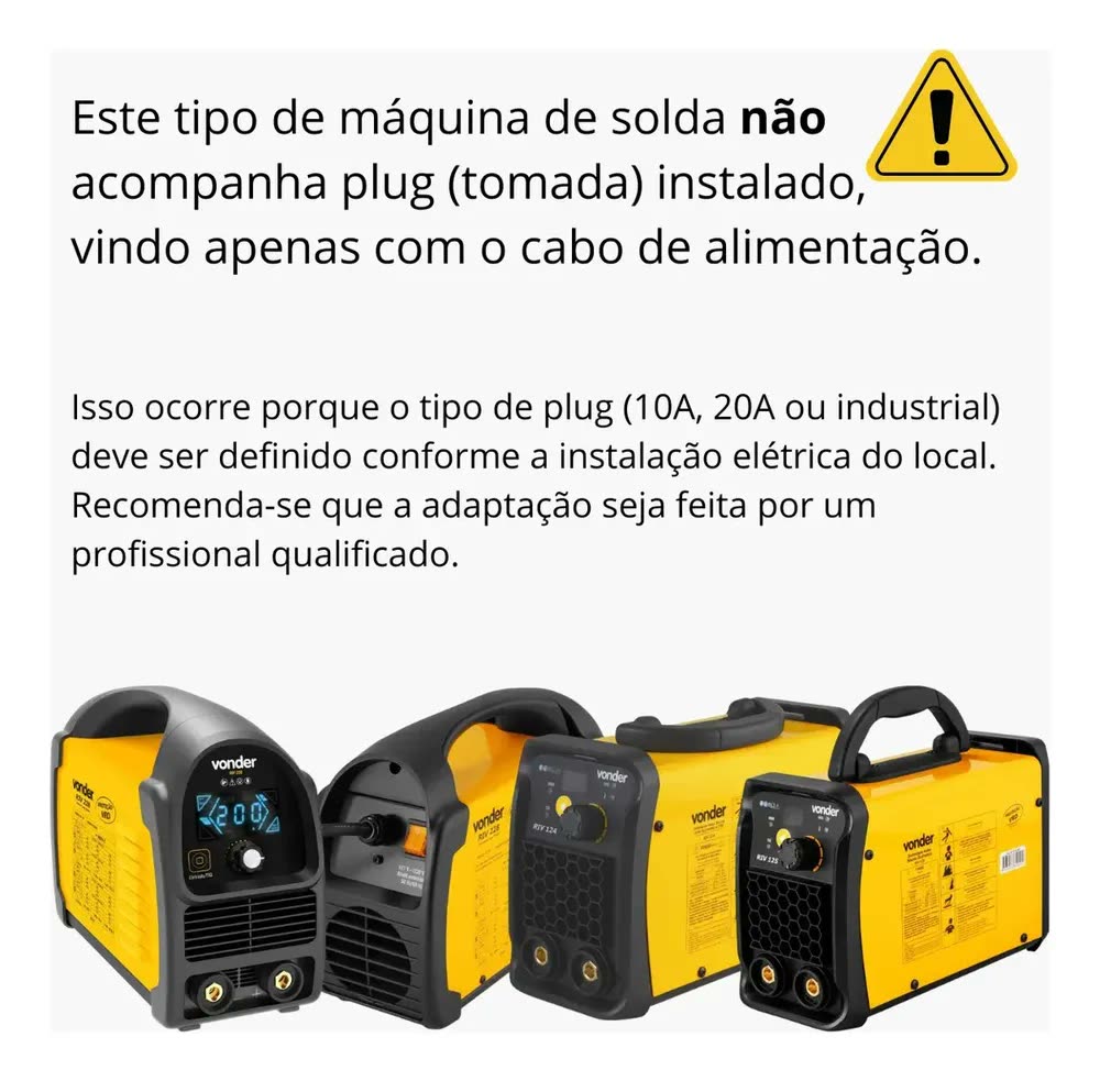 Inversor Para Solda Eletrodo e TIG Im125 C/ Máscara Escurecimento automático Vonder
