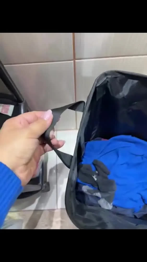 foto de Cesto De Roupa Dobrável 80l Grande Retangular Com Alças Resistentes, Cesto Roupa Suja Ideal Para Banheiro Lavanderia Quartosnigjat 0008 Cor Cinza Lisa