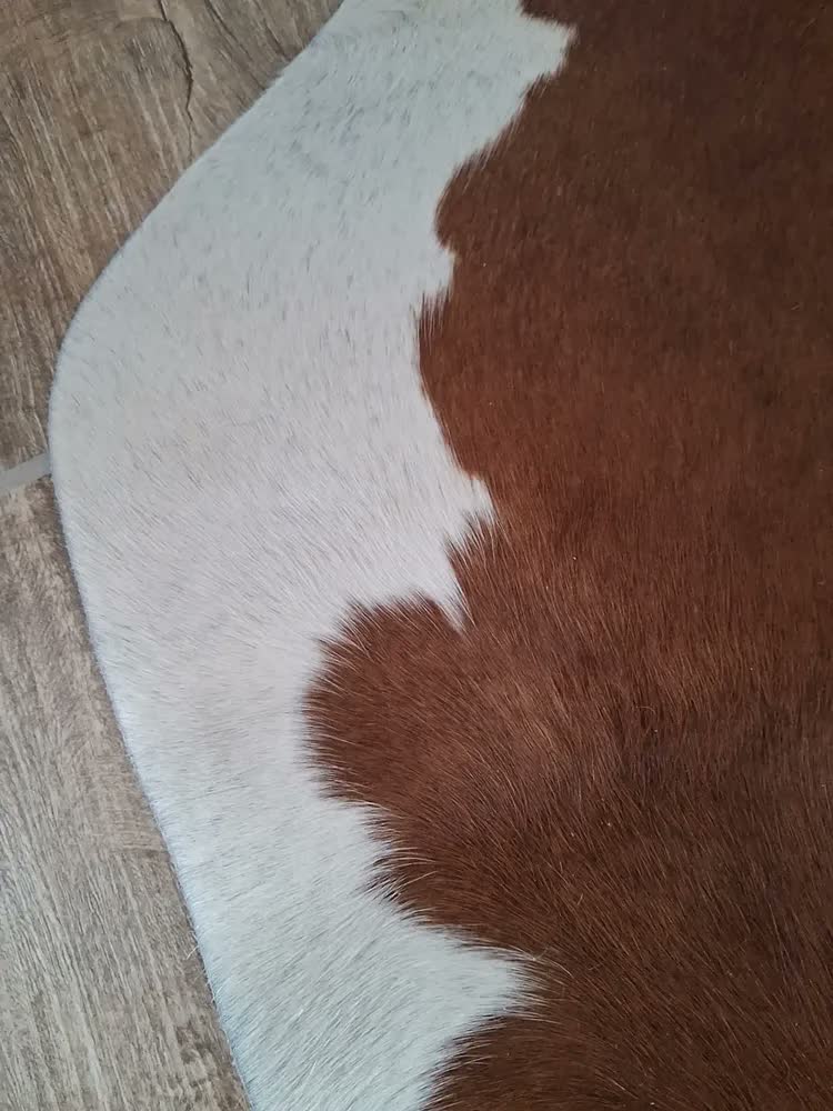 foto de Tapete Couro Bovino 1,90x2,20 Antiderrapante Marrom Nórdico Premium