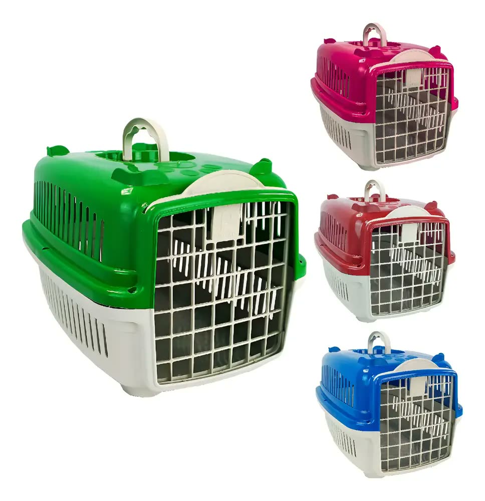 Caixa De Transporte Para Cães Gatos Mais Dog N.02 Cor Verde