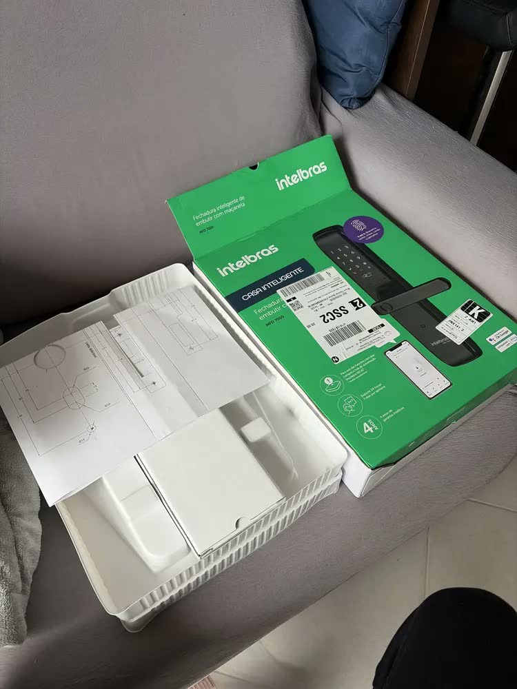 foto de Fechadura Digital Intelbras Mfd 7000 D Maçaneta Embutir Abnt Senha Tag
