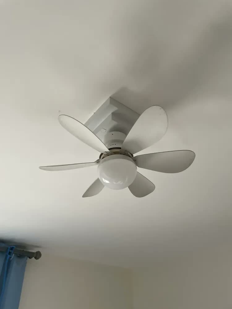 foto de Ventilador Teto Hw Com Luz Integrada Silencioso Branco portatil