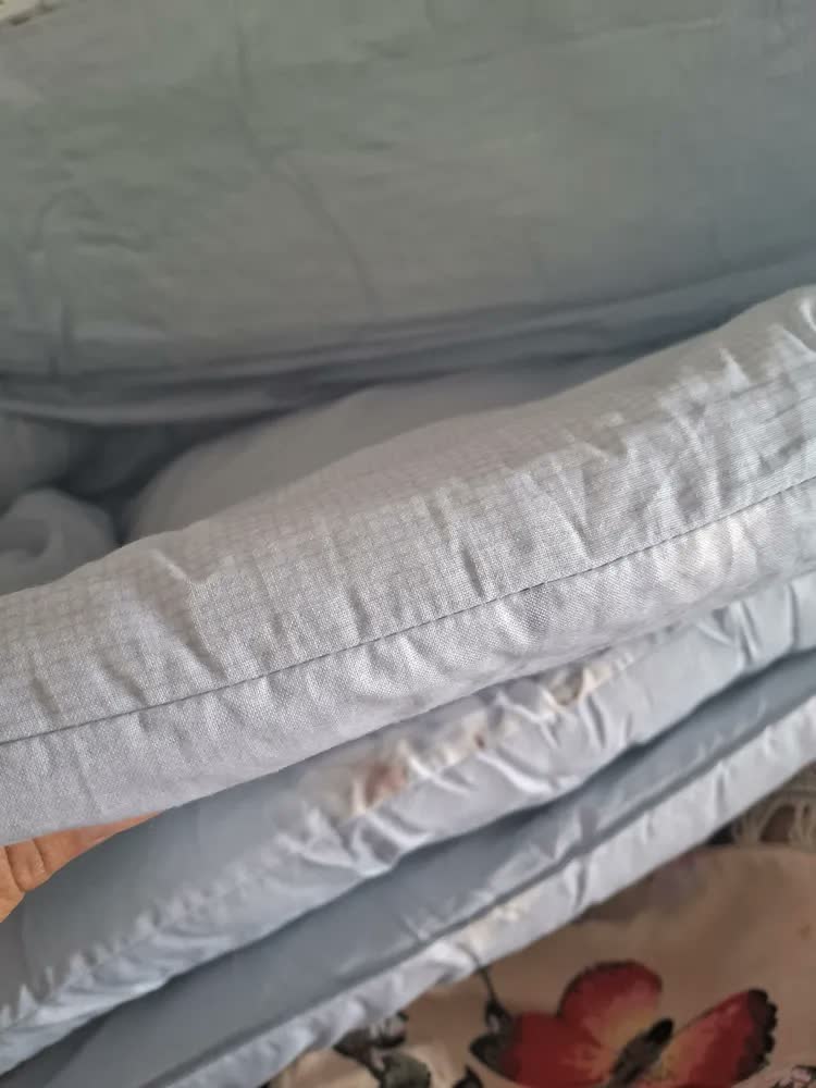 foto de Edredom Casal Jasmim 100% Algodão Azul Karsten