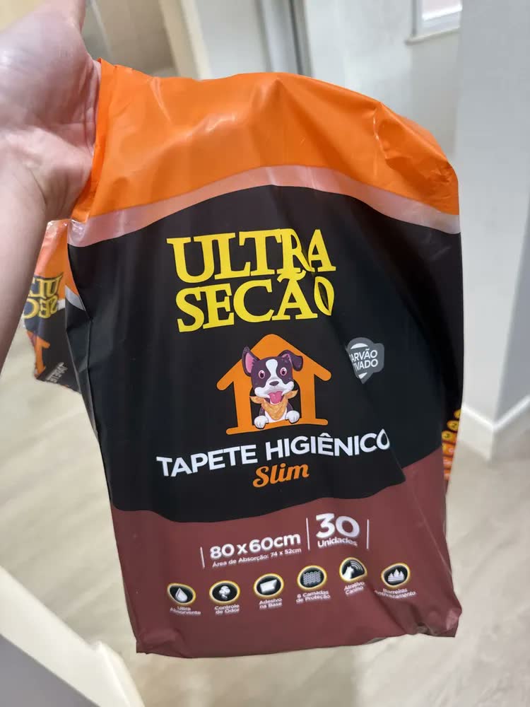 foto de Tapete Higiênico Great Pets Carvão Ativado 80x60cm 30un Absorvente