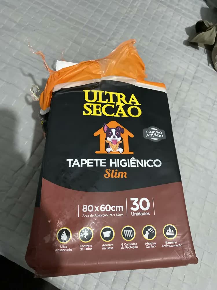 foto de Tapete Higiênico Great Pets Carvão Ativado 80x60cm 30un Absorvente