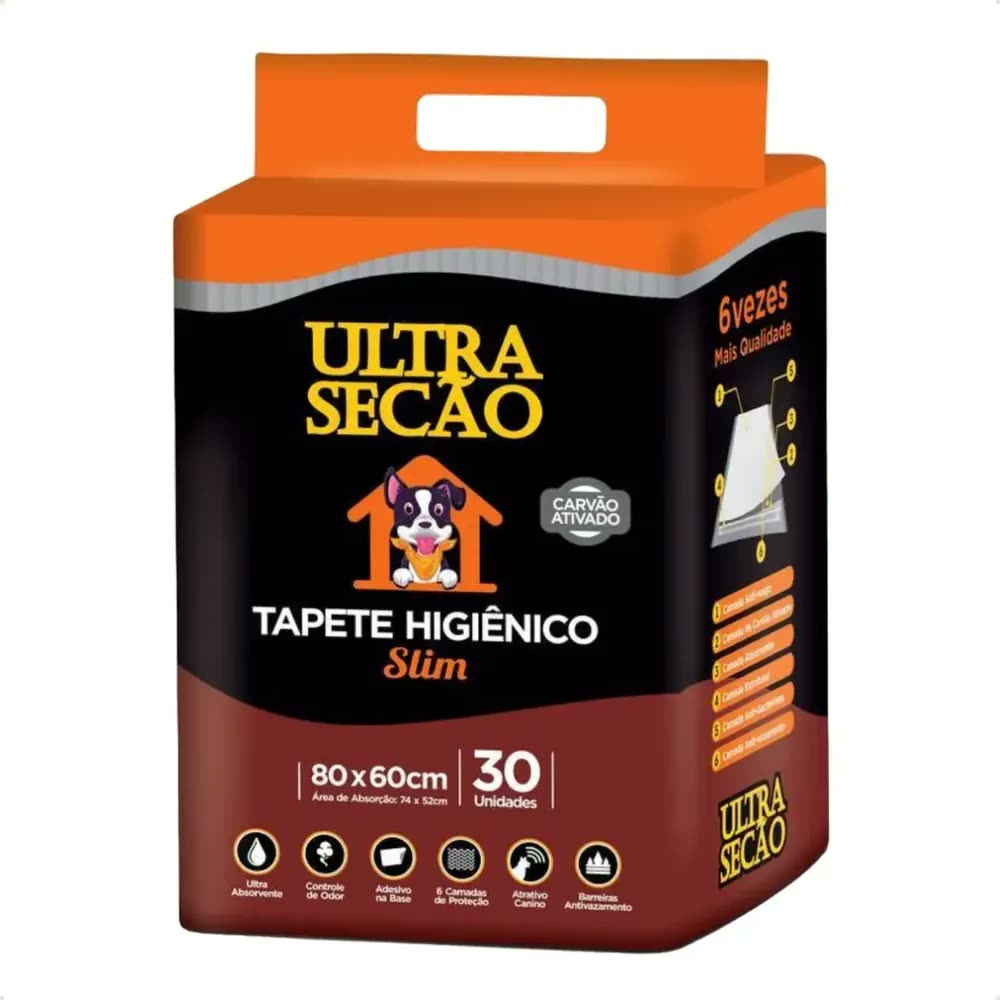 foto de Tapete Higiênico Great Pets Carvão Ativado 80x60cm 30un Absorvente
