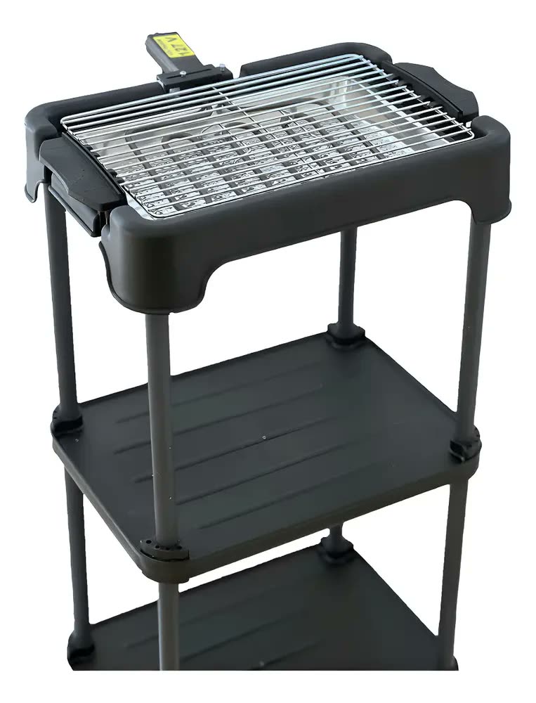 Churrasqueira Elétrica Portátil Zion Gold Grill Light Plus 1400W Preta