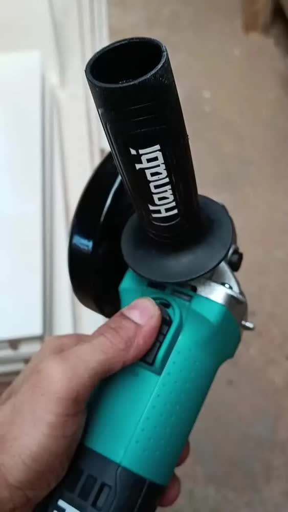 foto de Esmerilhadeira Lixadeira Angular 880w 115mm Hanabi Cor Azul-petróleo Frequência 60hz