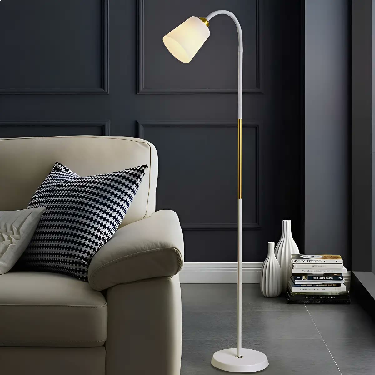 Luminária Articulada Chão Pedestal Abajur Coluna Lustre